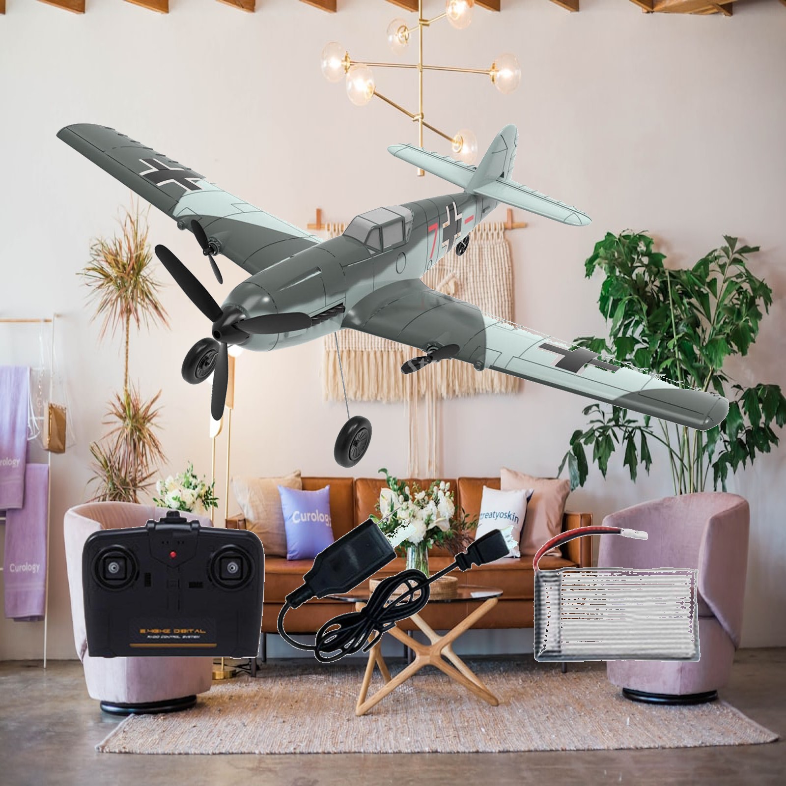 Model Airplane Plastic - Pesawat RC Mainan Terbang Mudah Dikendalikan