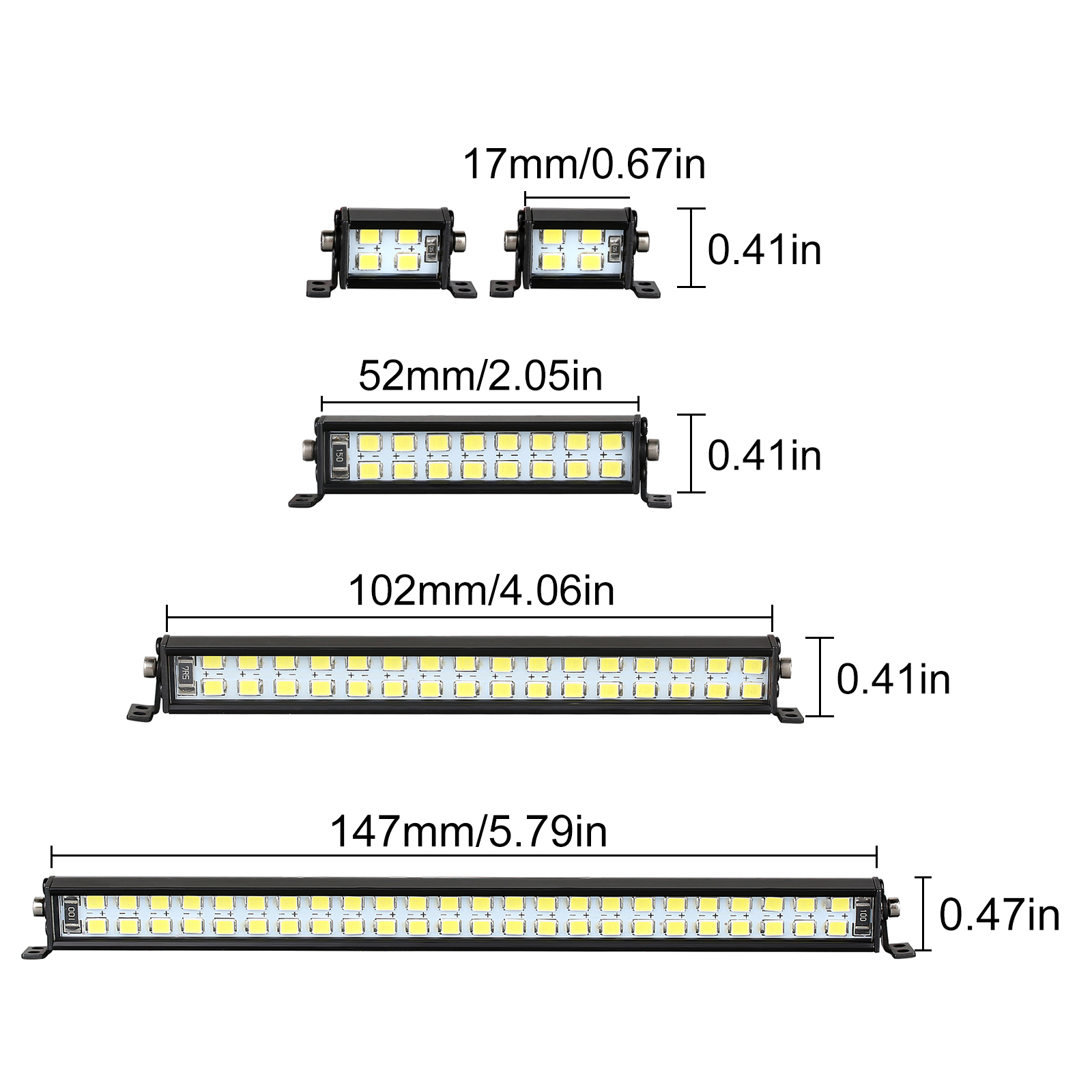 INJORA Light Bar 17/52/102/147 - Tamiya Model Rc Car ulasan dan harga